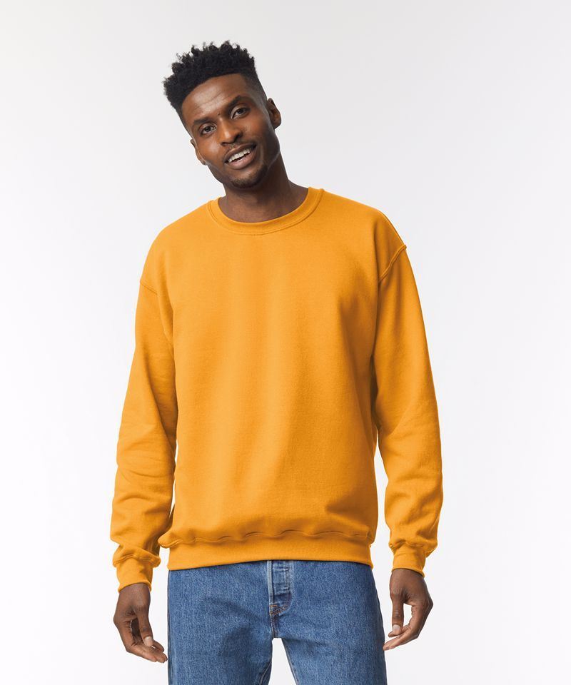 Mustard yellow crew neck sweatshirt on sale